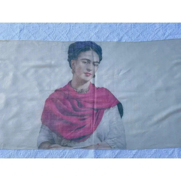 Frida Khalo Womens Fringe Floral Winter Shawl Wraps Scarf Long Large - Picture 4 of 7